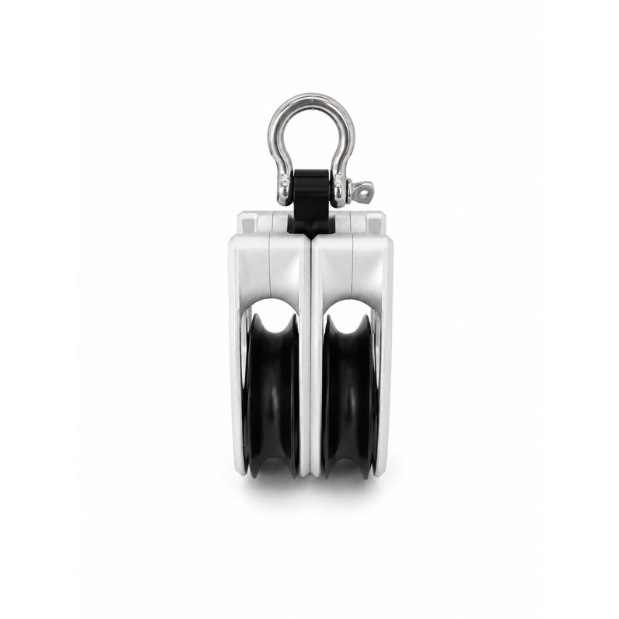 Olli Flex 50 M double block hanging from the twin stainless shackle head