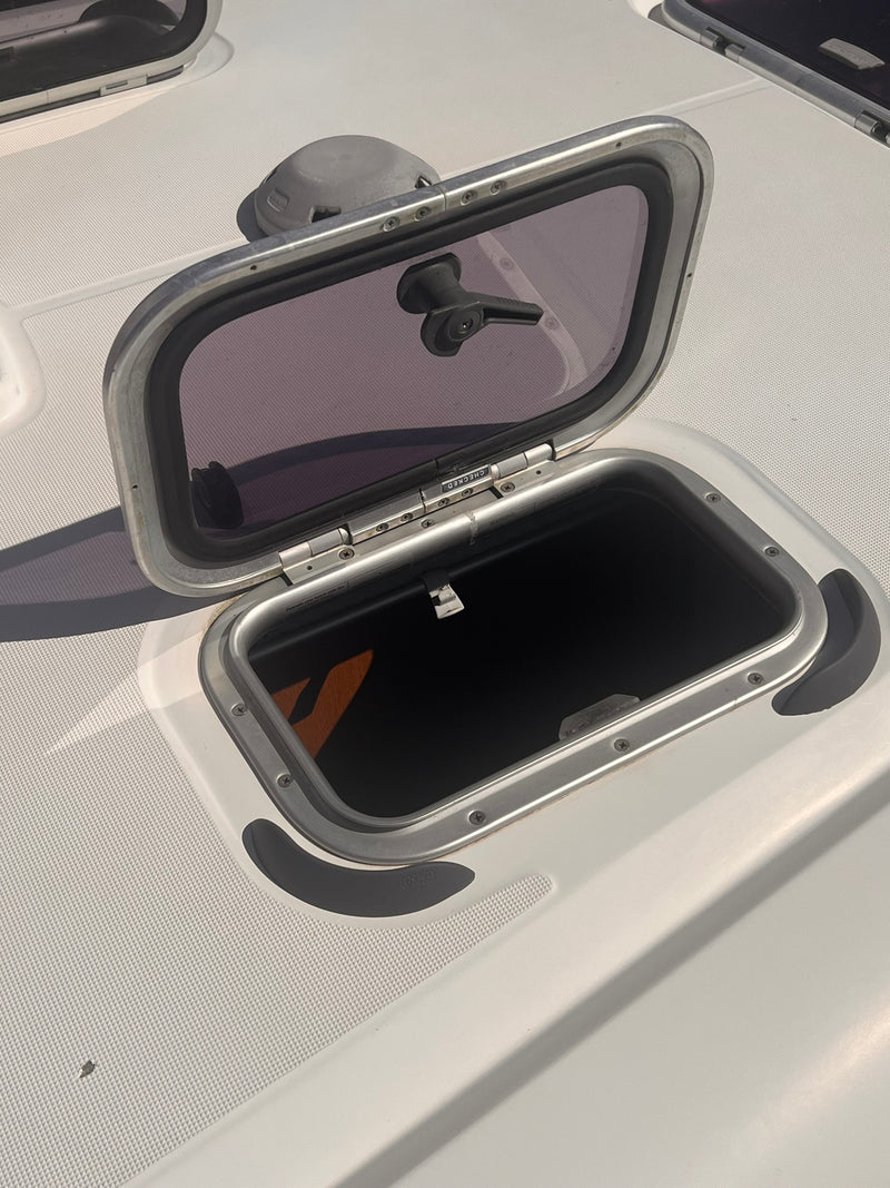 Customer photo review, Rope Deflector – Porthole Fairlead Protection System