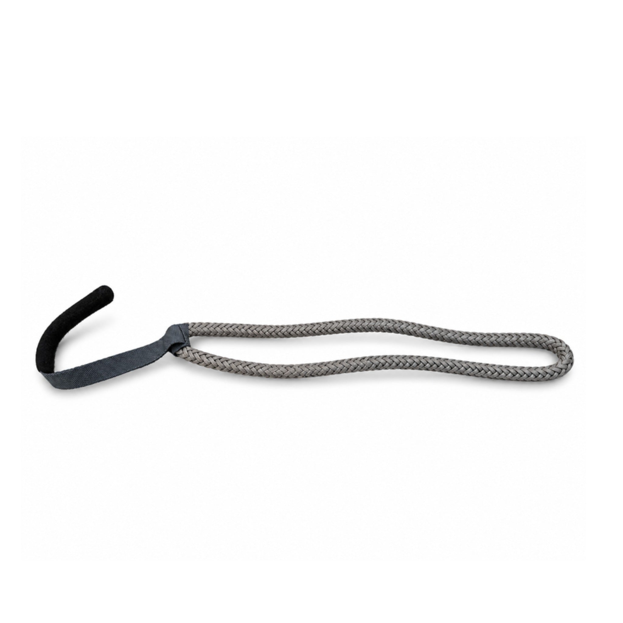 Sheathed loop in Dyneema laid open, showing the protective sheath on the splice