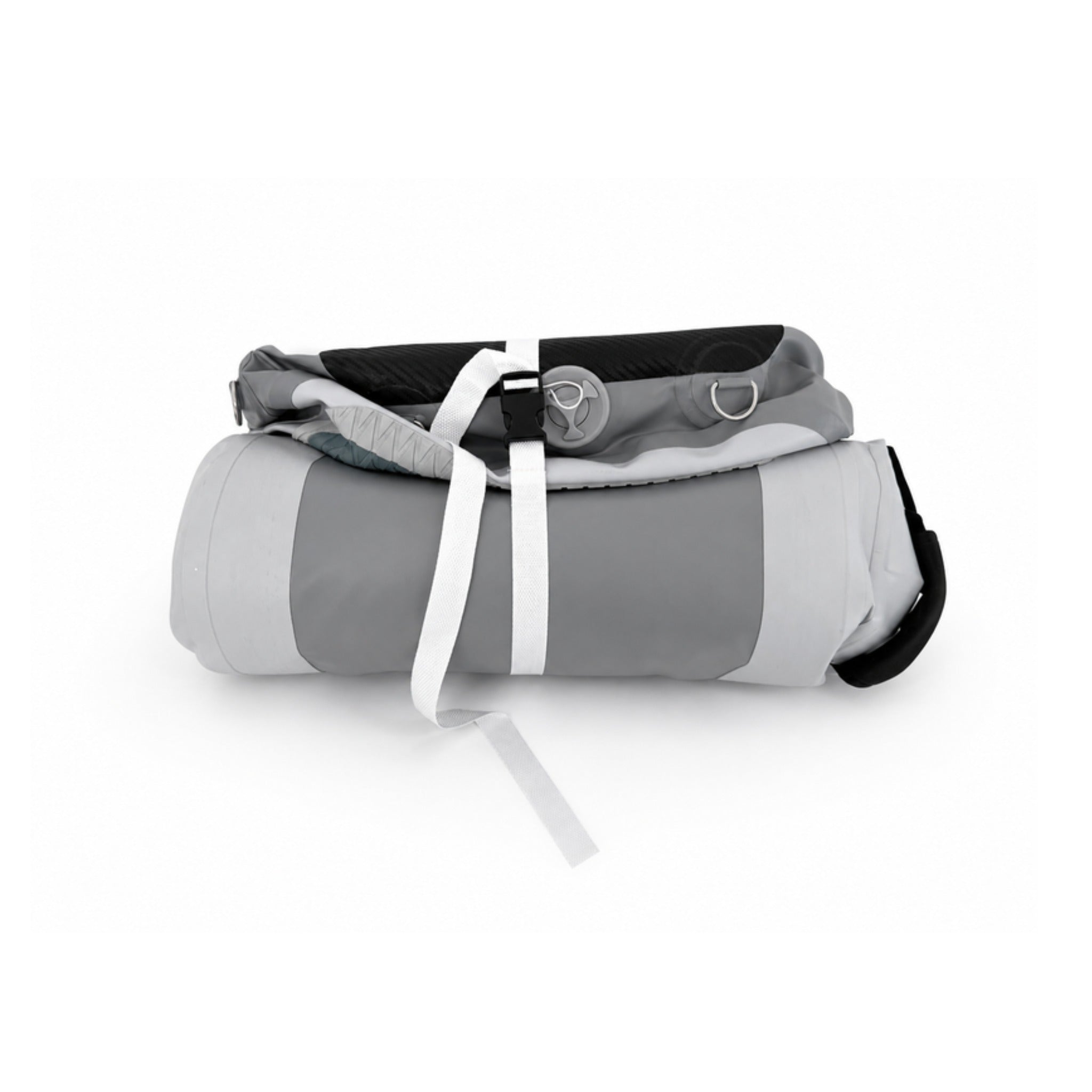 WAY2 inflatable gangway rolled up and secured with its strap