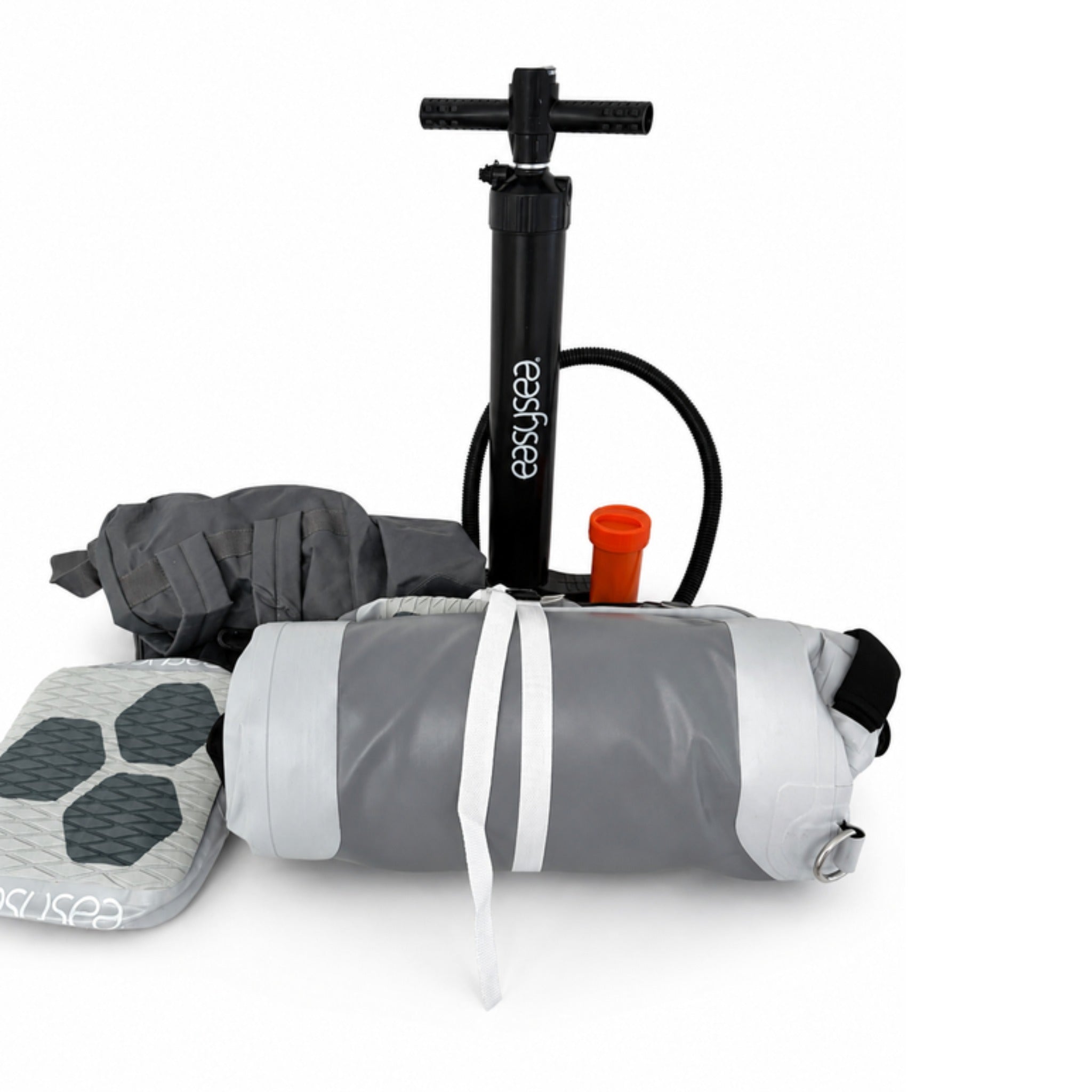 What comes with the WAY2: gangway, carry bag, hand pump and accessories