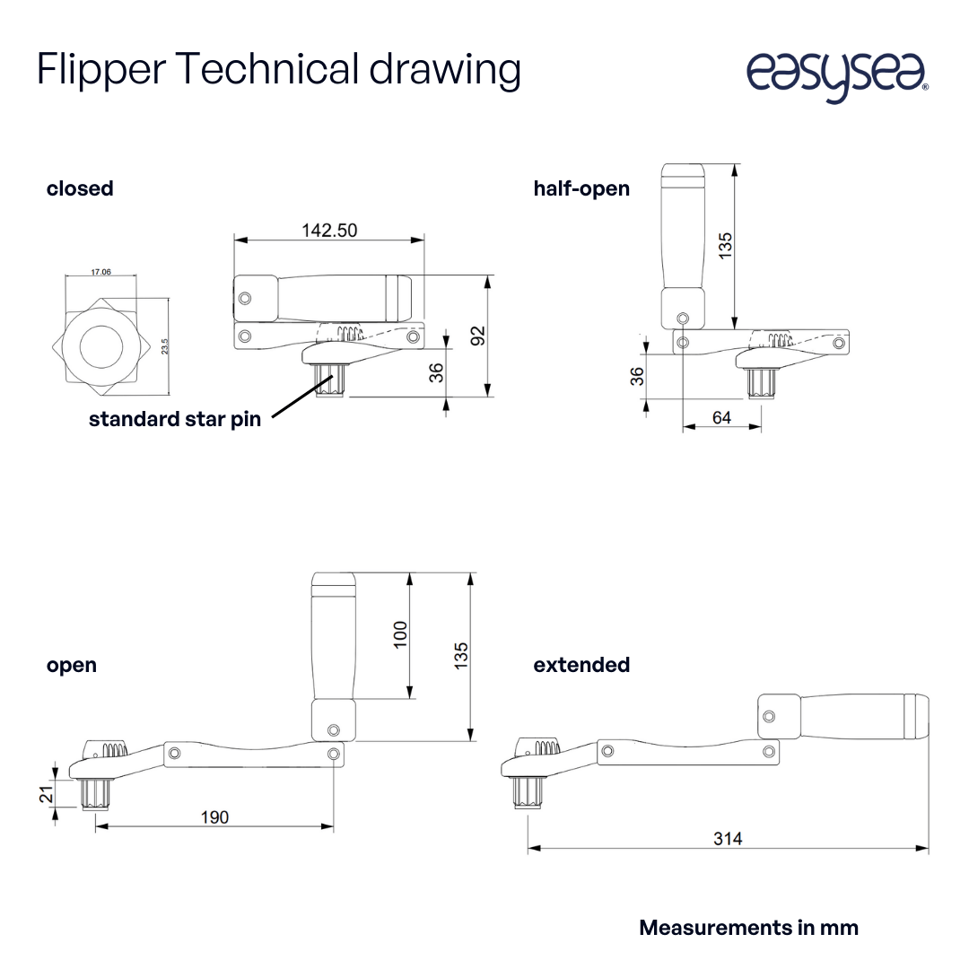 Flipper™ - Foldable Winch Handle